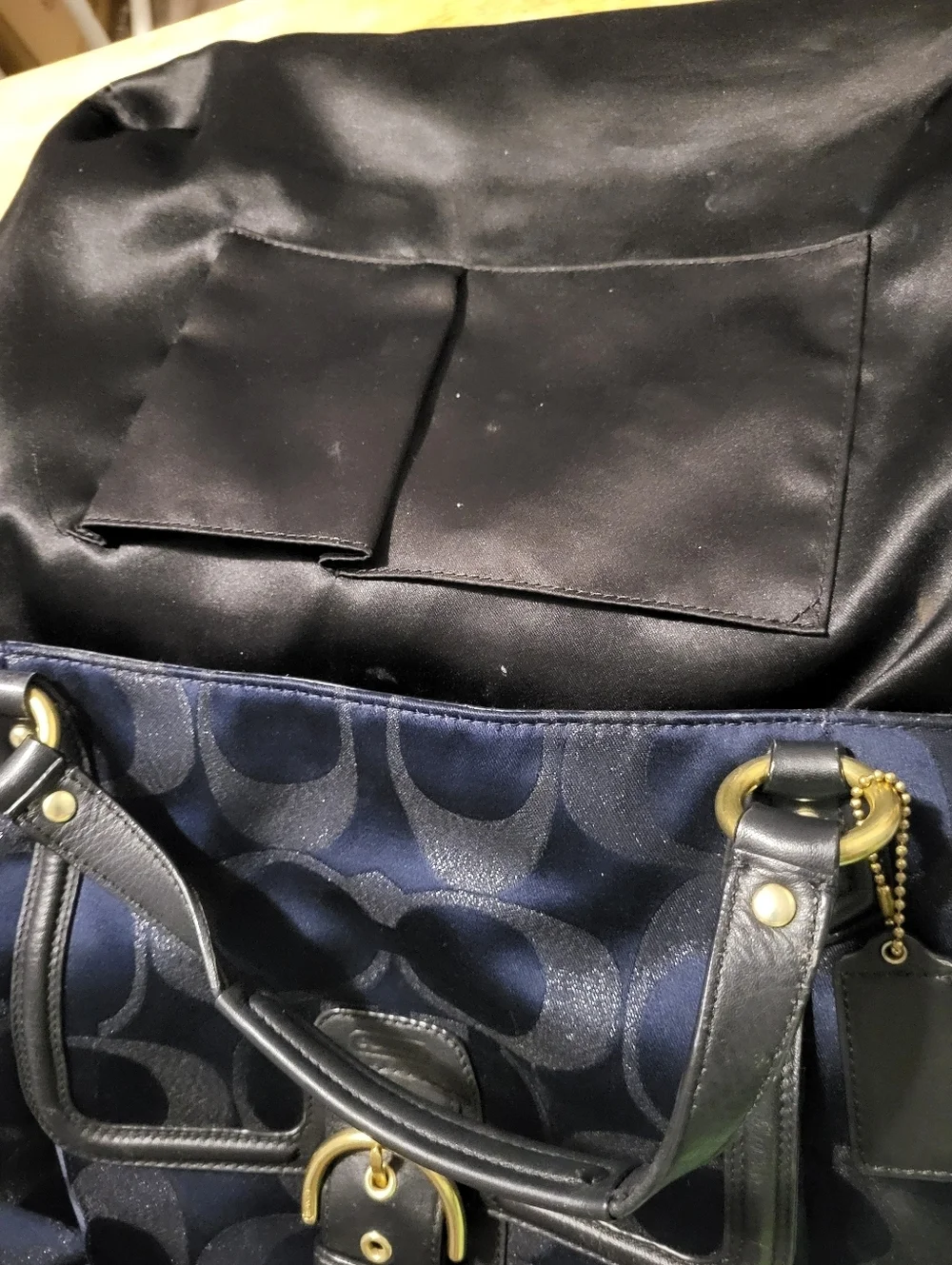 Coach Cambell Signature Metallic Izzy Carryall.